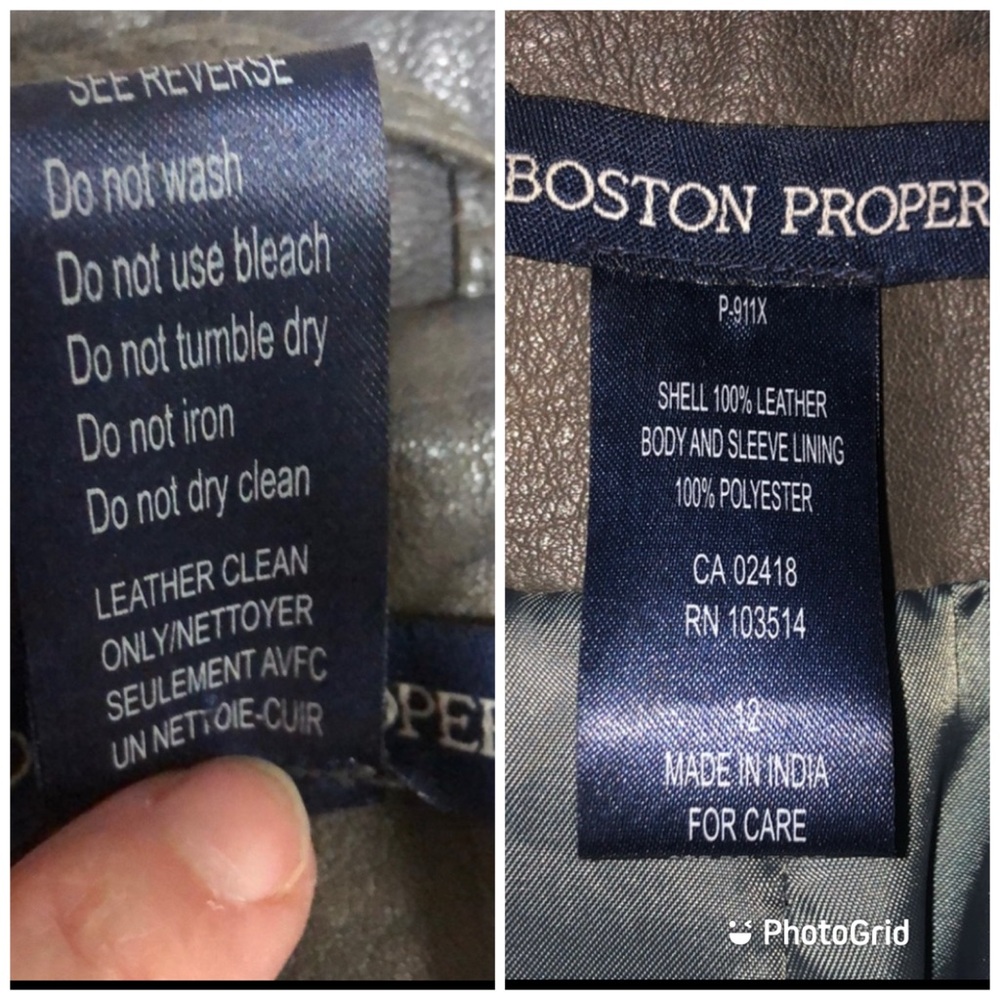 Vintage Genuine leather sz12 crop jacket 6 pockets - Picture 3 of 16